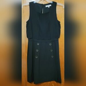 LOFT Sleeveless Overall Dress Chiffon Blouson & Skirt with Buttons, Size 4 MINT!